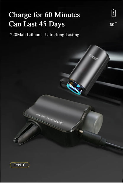 Car Air Freshener Electric Auto Air Diffuser Aroma Car Air Vent Essential Oil Mist Grain Oil Aromatherapy Perfume Fragrance