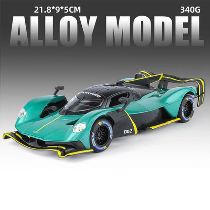 Aston Martin Valkyrie AMR PRO 1:24 Alloy Car Model Sound and Light Pull Back Toy Collectibles Gift