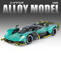 Aston Martin Valkyrie AMR PRO 1:24 Alloy Car Model Sound and Light Pull Back Toy Collectibles Gift