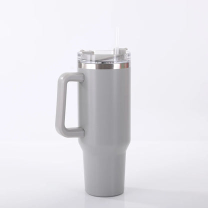 Personalized 40oz Customized Thermos Cups/Handle & Straw - Custom Name/Photo Insulated Stainless Steel Cup