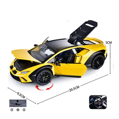 Lamborghini Huracan Sterrato 1:24 Alloy Scale Car Model Diecast Metal Vehicle Miniature Car Sound＆light Toy Car Gift