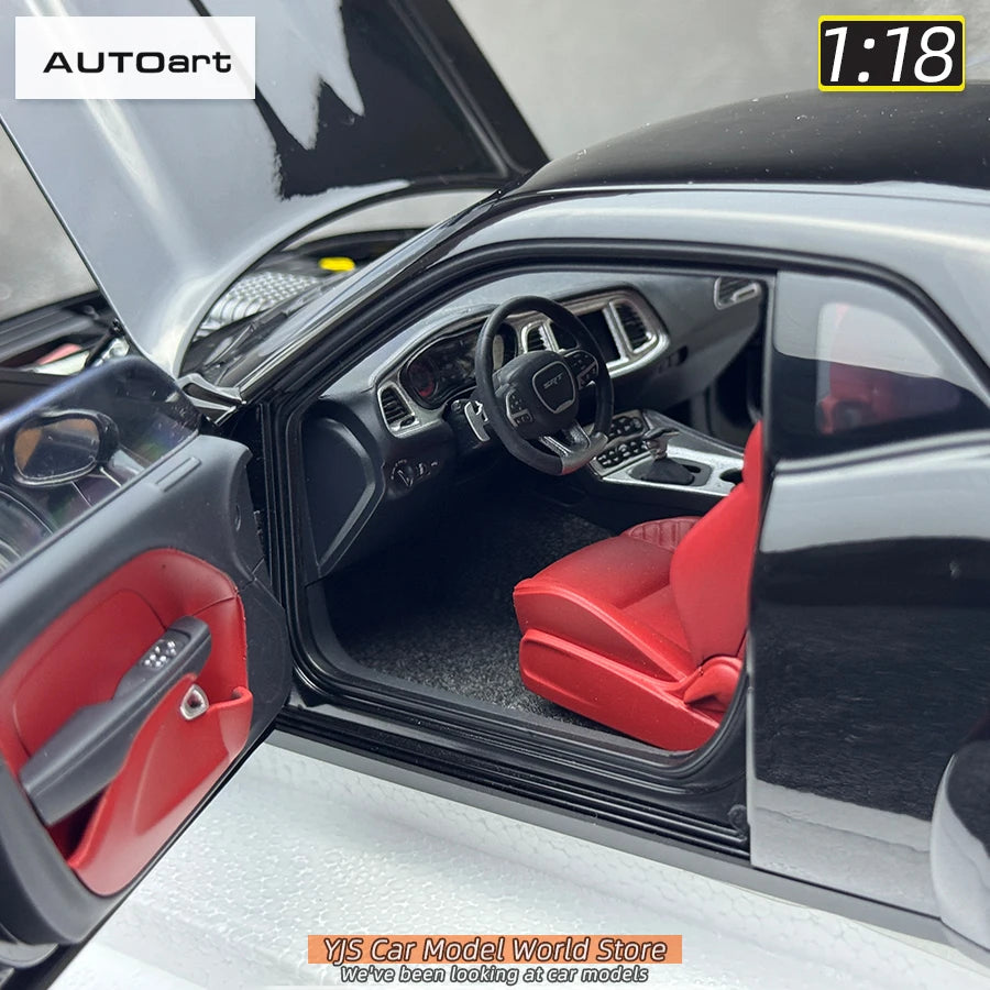 AUTOart 1/18 Dodge Challenger SRT 2023 Hellcat Widebody 2018 Car model Static model sports car birthday gift