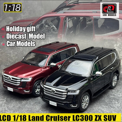 LCD Diecast model 1/18 scale Land Cruiser LC300 ZX SUV Metal car model Static display collection holiday gifts