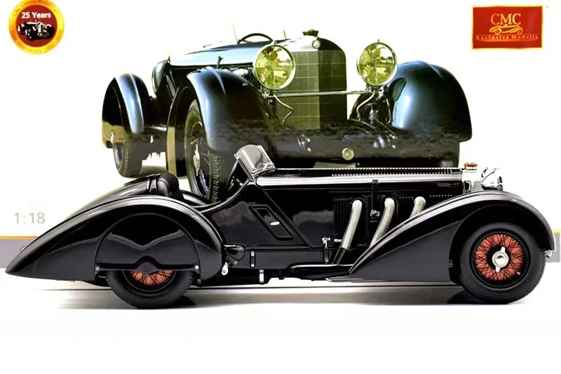 CMC 1:18 SSK The Black Prince 1934 25th Anniversary Simulation Limited Edition All Open Alloy Metal Static Car Model Toy Gift
