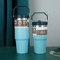 Thermal Water Bottle With Straw Outdoor Sport Coffee Cup Car Insulated Cup Tumbler Vacuum Flask Travel Thermal Mug 20oz/30oz