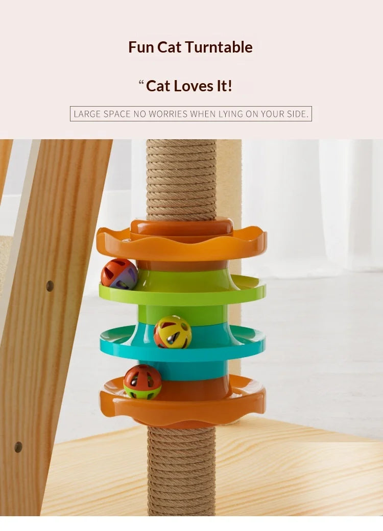 Multi Level Cat Tree Cat Condo Double Space Capsule Cat Tower Scratch Post Plush Bed Indoor Modern Pet Furniture Cat Furniture