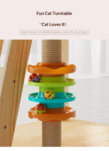 Multi Level Cat Tree Cat Condo Double Space Capsule Cat Tower Scratch Post Plush Bed Indoor Modern Pet Furniture Cat Furniture
