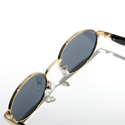 Ruiao 2026 Fashion Oval Sunglasses for Women Luxury Designer Metal Frame UV400 Sun Protection Shades Brand New Arrival Eyewear