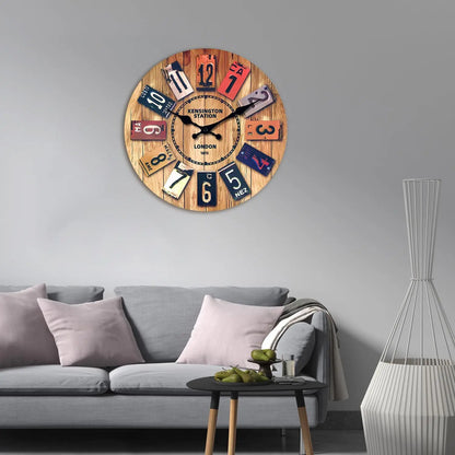 Modern Minimalist Silent Quartz 12 Inch Clock Battery Operated Easy Read Retro Wall Clock for Living Room Office Kitchen Bedroom