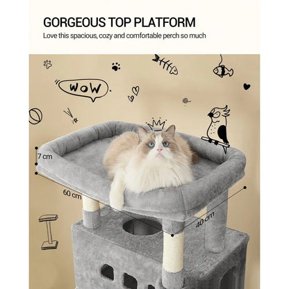 Cat Tree Rascadores Para Gatos Cat Supplies 82.7 Cat Tree, Large Cat Tower For Indoor Cats, Condo With Perch, Cat House Furnitur