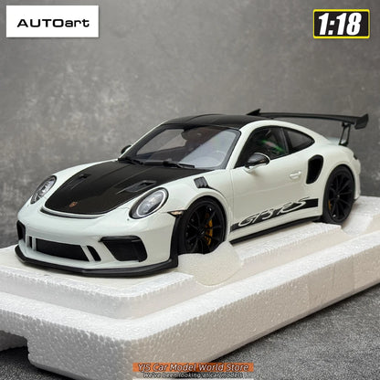 AUTOART 1/18 Scale New Porsche 911 (991.2) GT3 RS Weissach Package Car model Sports car Static collection