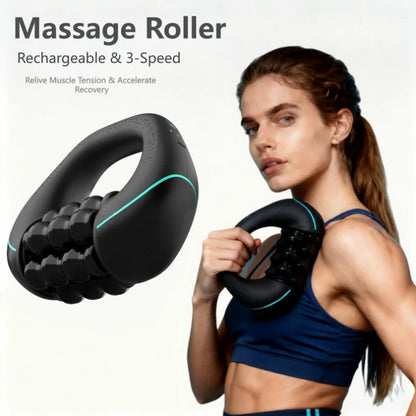 Electirc Massage Roller Rechargeable 3-Speed Massager  Percussive Therapy for Whole Body Relief Deep Tissue & Muscle Recovery