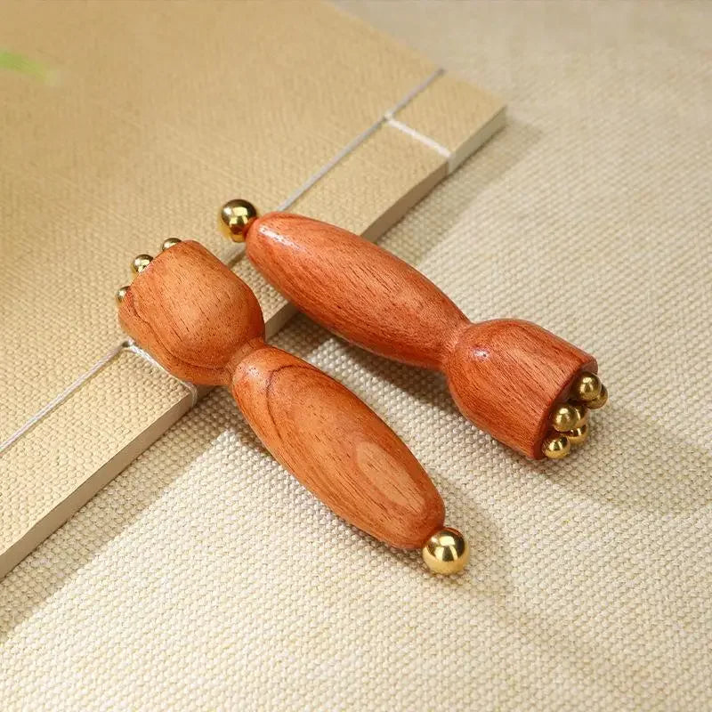 Eye Roller Massager Wooden Eye Cream Applicator Gua Sha Massage Tool Facial Massager for Skincare Application Relaxation