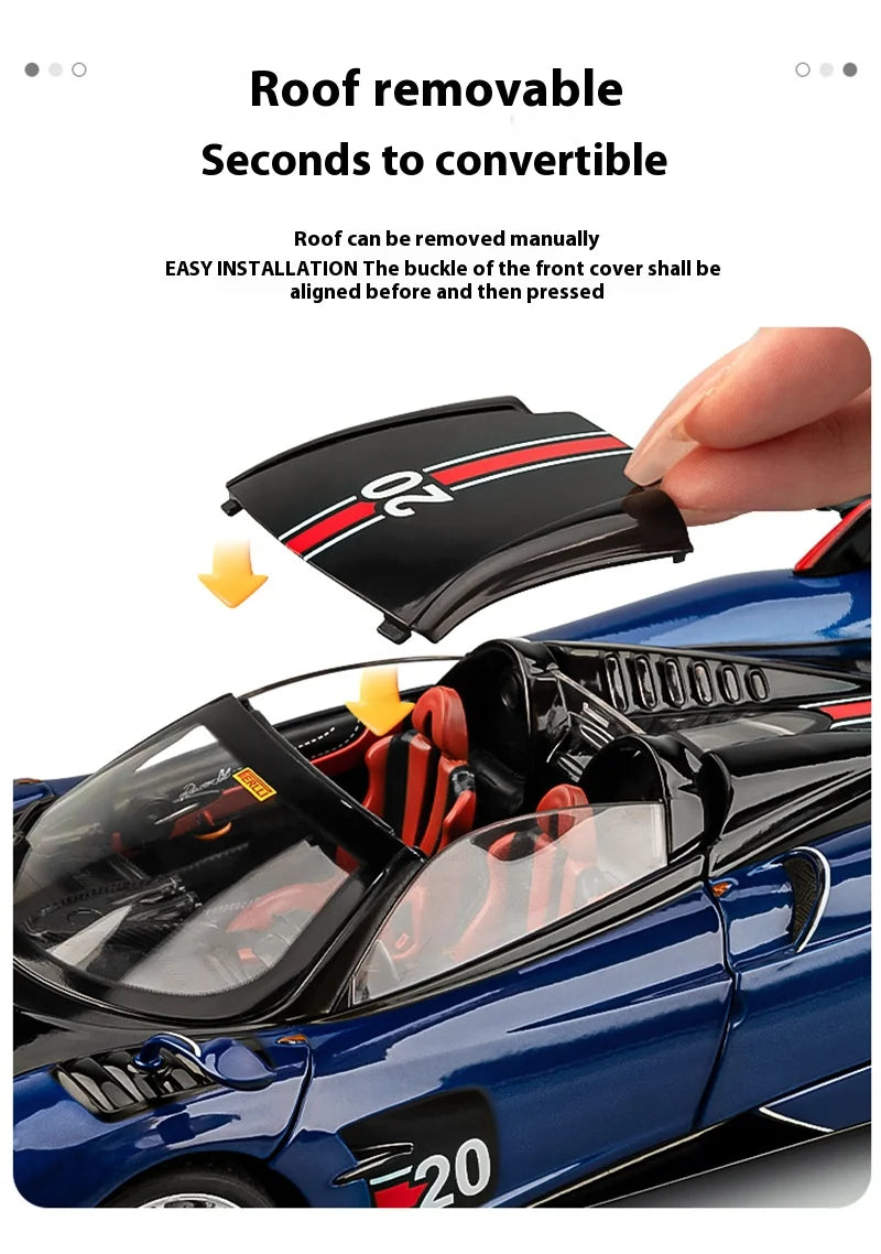 Cool alloy sports 1:18 car model, simulated interior details, cool lighting and sound effects, exquisite desktop ornaments