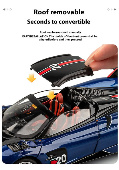 Cool alloy sports 1:18 car model, simulated interior details, cool lighting and sound effects, exquisite desktop ornaments
