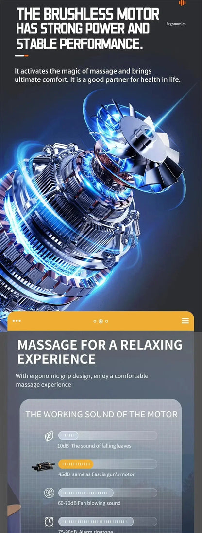 Hand Held Massager Relax Stress Massager for Muscle Rolling Percussive Massager Powered Muscle Roller Massager Whole Body Relax