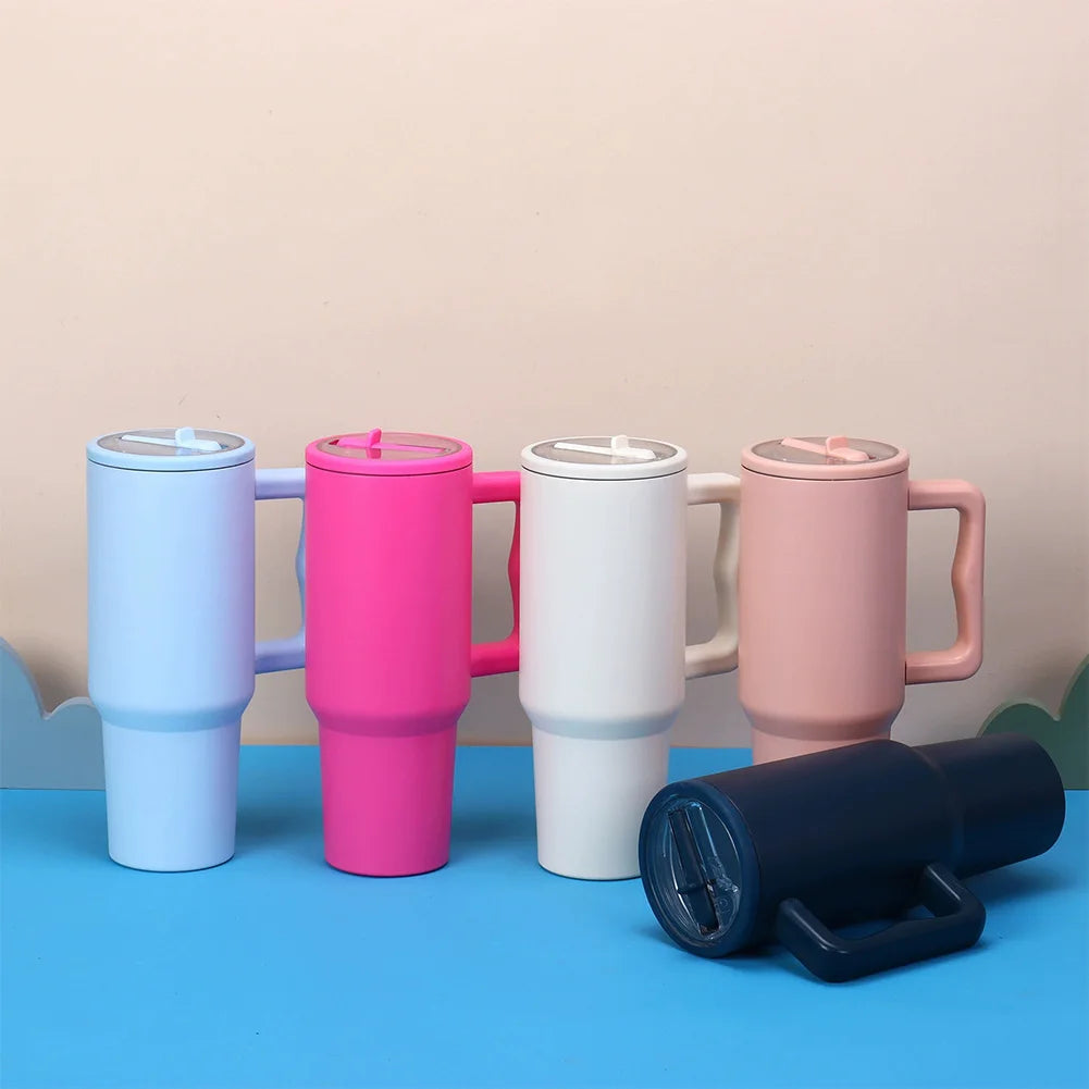 40Oz Tumbler Flip Straw Lid Replacement Spill Proof Resistant Tumbler Lid Reusable Spray Proof Tumbler Cover for stanley Cug