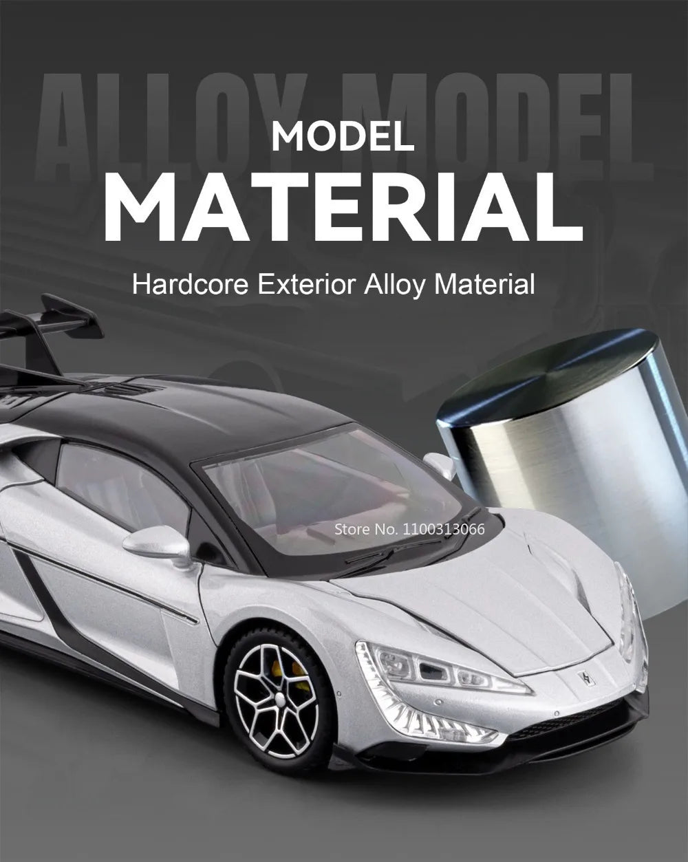 BYD YANGWANG U9 1:24 Cars Miniature Models Toys Wheel Shock Absorption Light Music Supercar