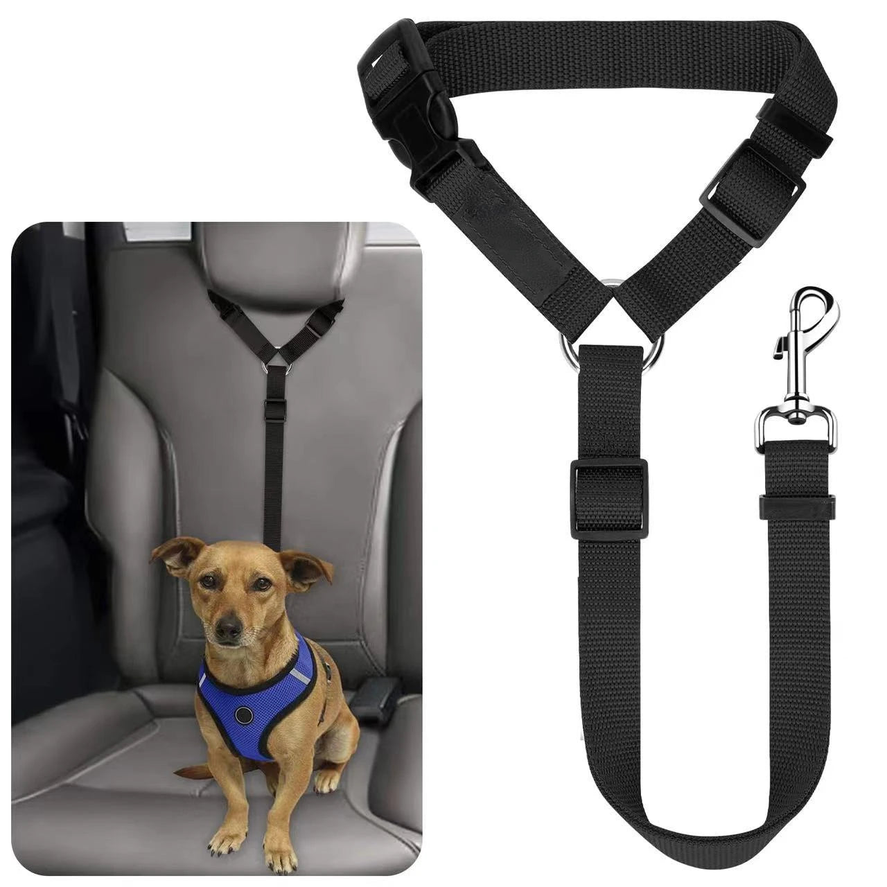 Adjustable Pet Cat Dog Car Seat Belt Pet Seat Vehicle Dog Harness Lead Clip Safety Lever Traction Dog Collars Dog Accessoires