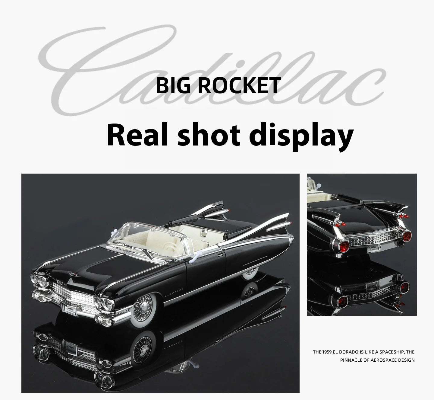 Retro luxury 1:24 convertible sports car alloy model, exquisite desktop ornaments, best collection for car model enthusiasts
