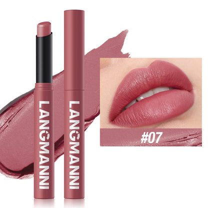 Matte Lipstick Non-Stick Cup Long-Lasting Velvet Finish Lipstick Pen  Smooth Matte Lip Color Waterproof Non-Fading -12 Colors