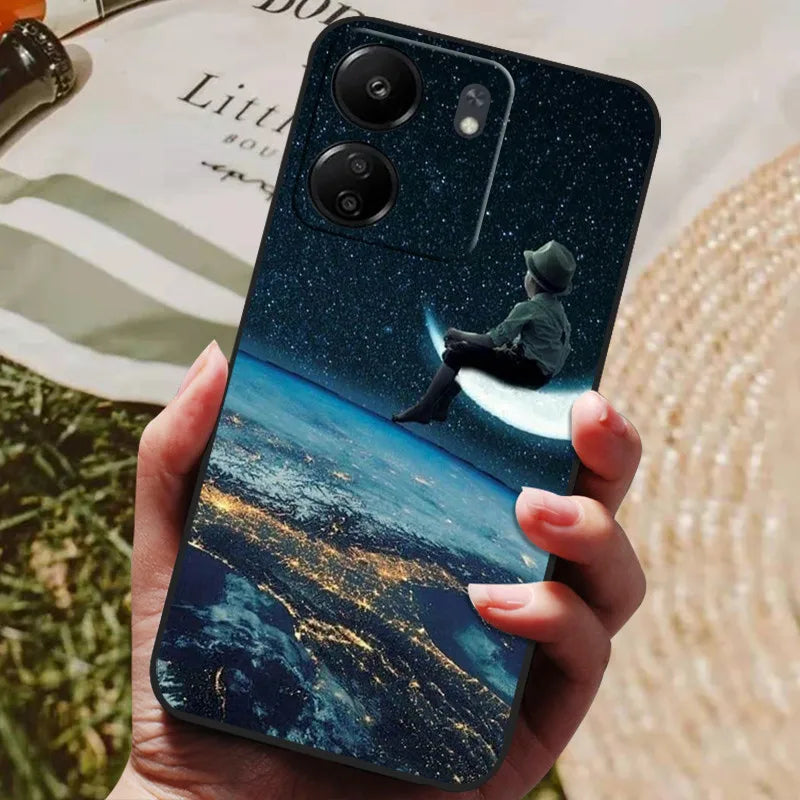 For Xiaomi Redmi 13C Case Redmi13C Luxury Painted Phone Silicon Back Cover For Redmi 13c 13 C Cases Protective Shell Capas