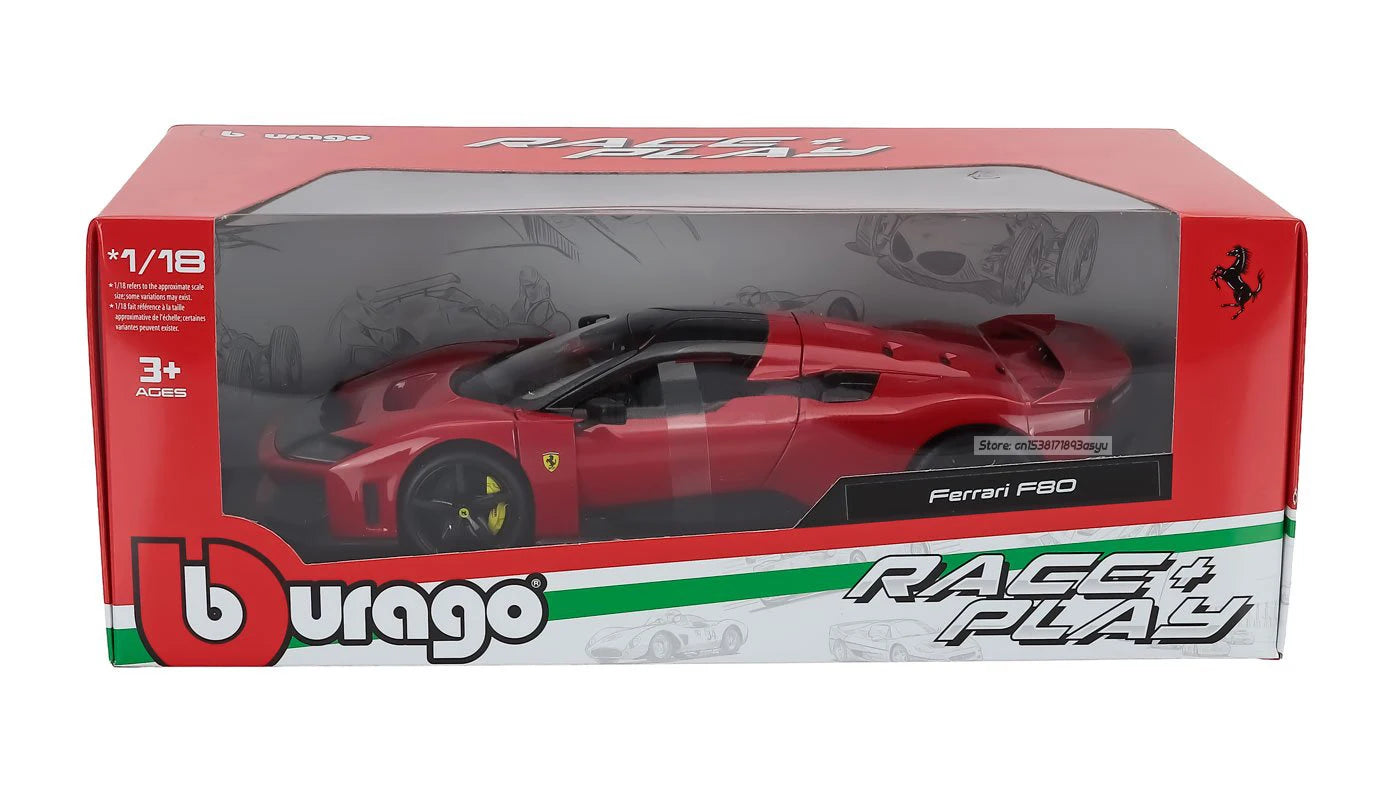 Bburago 1:18 2004 Ferrari F80 Alloy Car Model Vehicle Toy Collection Gift Multiple Exquisite interior die-casting toys