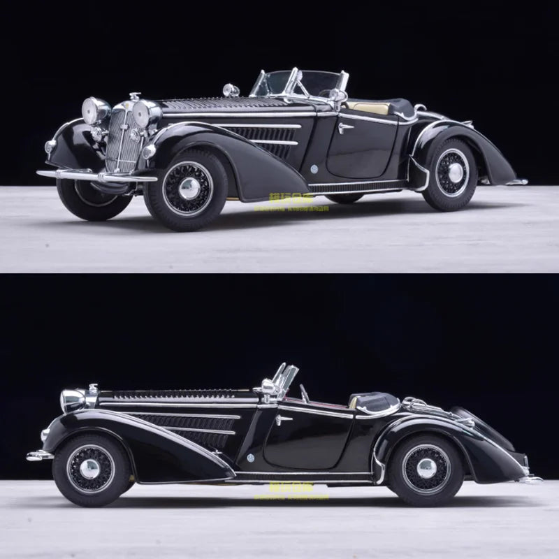 Sunstar 1:18 HORCH 855 1939 Vintage Model Car Adult Souvenir Classic Static Display Collection Toy Gift