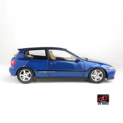 LCD 1/18 Car Model Honda Civic Mk5 EG6 Car Model Simulation Model Diecast Model Collect Ornaments Boy Custom Birthday Toy Gift