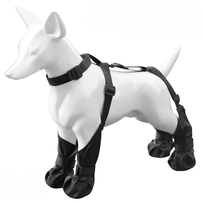 Waterproof Dog Shoes Adjustable Pet Boots for Outdoor Walking Rain Day Paw Protection Soft French Bulldog Booties Dog Show
