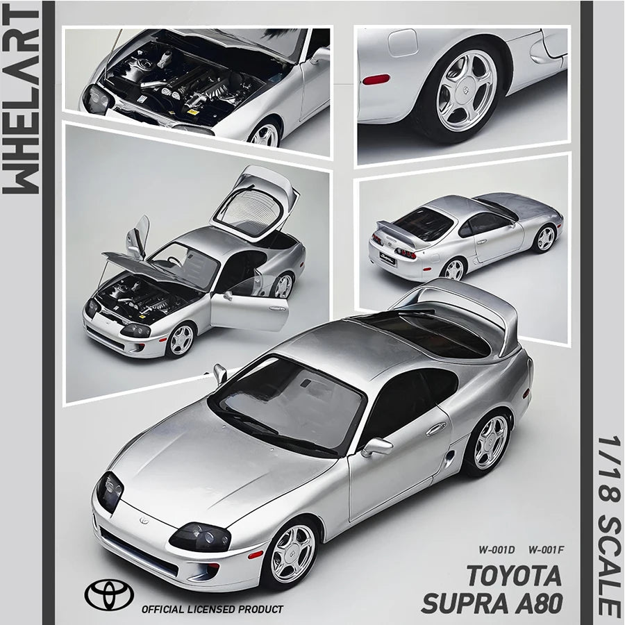 WHELART Diecast model 1/18  Ty SUPRA A80 Metal Car model Static display collection holiday gifts