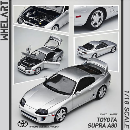 WHELART Diecast model 1/18  Ty SUPRA A80 Metal Car model Static display collection holiday gifts