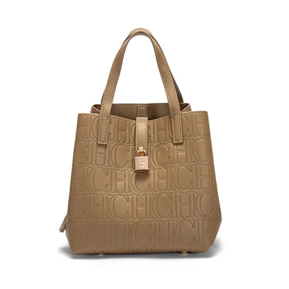 CH Classic Simple Solid Color Women's New Large Capacity Handbag Letter Element Women's Handbag