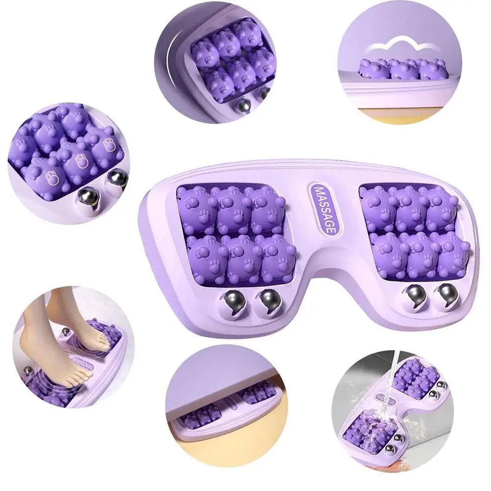 Foot Massager Roller Feet Acupressure Point Massage Plantar Fasciitis Pain Relief Relax Roller Trigger Point Reflexology Tool