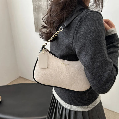 Cherry Pendant Crossbody Bag for Women PU Leather Crescent Bag Adjustable Strap Underarm Bag Closure Handbag for Work Travel
