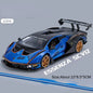 Lambor SCV12 LP770- 1:24  Car Model Alloy Diecast Sound Light Pull Back Doors Opened Vehicle Models Toy