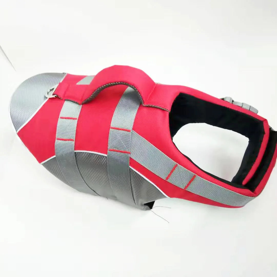 Reflective Dog Life Jacket Adjustable Breathable Pet Safety Vest Enhanced Buoyancy Oxford Cloth Swimming Clothes Beach