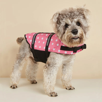 Dog Life Jacket Reflective Adjustable Summer Large Dogs Swimwear Safety Vest Surfing Sailboat Enhanced Buoyancy Pet Life Jacket