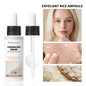 Lakrain Rice Peeling Ampoule Soft Exfoliating Face and Body Scrub Dead Skin Cells Blackhead Remover for All Skin Types  korean skin care