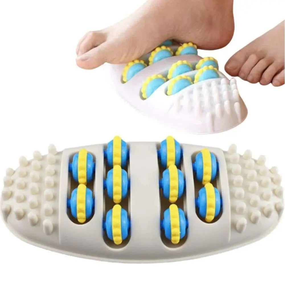 Hypoallergenic Foot Massage Mat with Acupressure Kneading Design, Non-Powered Plastic Reflexology Tool for Stress Re