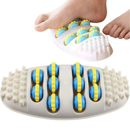 Hypoallergenic Foot Massage Mat with Acupressure Kneading Design, Non-Powered Plastic Reflexology Tool for Stress Re