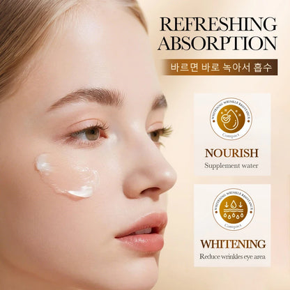 SADOER Rice Essence Eye Cream Anti Dark Circles Anti-Aging Anti Wrinkles Whitening Moisturizing Korean Eyes Skin Care Cosmetics