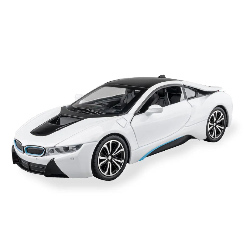 BMW I8 Sports Car Alloy Diecast 1:22 Model Car Vehicle Collection Simulation Sound & Light Toy Car Gifts