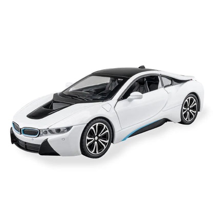 BMW I8 Sports Car Alloy Diecast 1:22 Model Car Vehicle Collection Simulation Sound & Light Toy Car Gifts