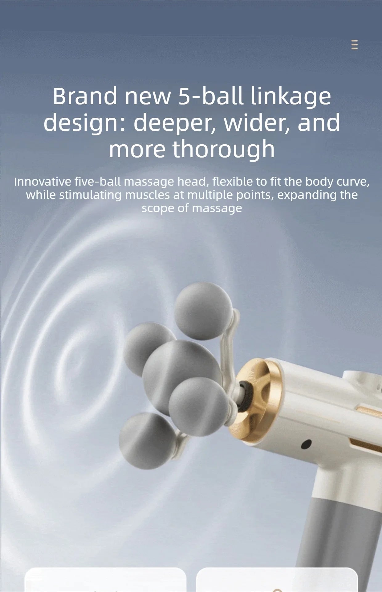 Professional Five-head Fascia Gun Massage For Shoulder and Neck Muscle Relaxation Full Body Waist Back Silent Massage Gun