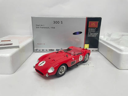 CMC 1:18 300S #1 1958 24h France Simulation Limited Edition All Open Alloy Metal Static Car Model Toy Gift