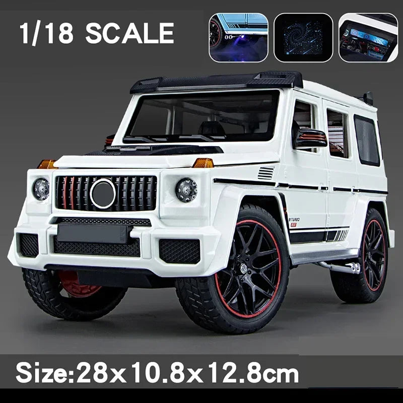 G800 Model Car 1:18 Alloy Diecast Metal Off-Road Vehicles Collection With Sound & Light Toy Cars Gift Series