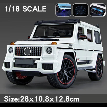 G800 Model Car 1:18 Alloy Diecast Metal Off-Road Vehicles Collection With Sound & Light Toy Cars Gift Series
