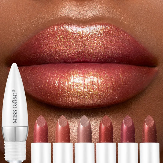 6-Color Matte Moisturizing Lipstick Without Filling Cup Long Hanging Velvet Finish Smooth Matte Lip Color Waterproof