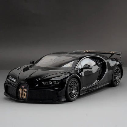 Bugatti Chiron 1:18 PUR SPORT Alloy Sports Model Diecast Metal Racing Car Vehicle Model Sound and Light SimulationToy Gift